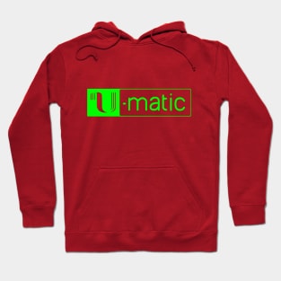 3/4" U-matic bright green logo Hoodie